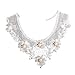 YAZILIND Lolita Handmade White Sexy Lace Elegant Flower Applique Faux Pearl Gothic Collar Necklace