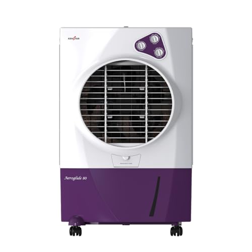 Image of Kenstar Aeroglide HC 80 Air Coolerfor Home|For Larger Room|BIG ICE Chamber|Anti-Bacterial Honeycomb Pads|High-Speed |Invertor ready|50Ft Air Throw|1-Yr Product Warranty|White & Purple