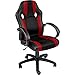Produktbild TecTake Bürostuhl Racing Chefsessel Sportsitz mit gepolsterten Armlehnen - Diverse Farben - (rot | nr. 402159)