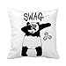 Fundas De Cojín Swag Panda Spinner Dancing Dub Sign Hipster para Camisetas Funda De Almohada Elegantes Funda Cojín Cojín De para Transpirable Cama Coche Sala De Estar 45X45Cm