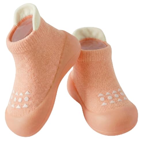 Image of Hstyle Baby Sock Shoes Toddler Boys Walking Shoes Infant Slippers Sneakers | Non-Slip,Soft Rubber Sole,Lightweight,1st Birthday Gifts for Baby Boys Girls