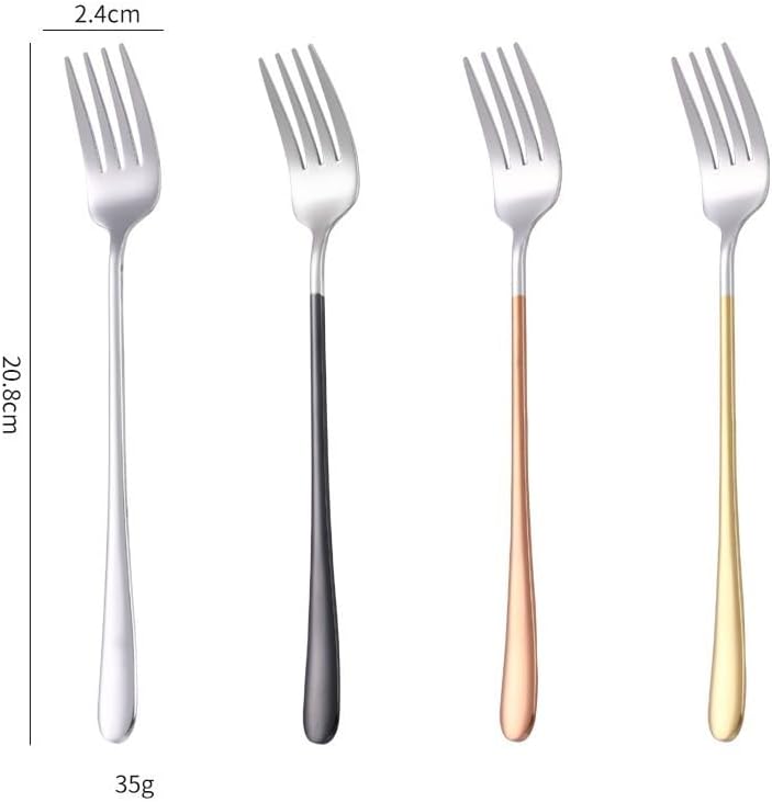 Silverware Flatware Set, 1/4/6/8/10/12 Pcs 316 Stainless Steel Forks For Home Use(Rose Gold,8Pcs)
