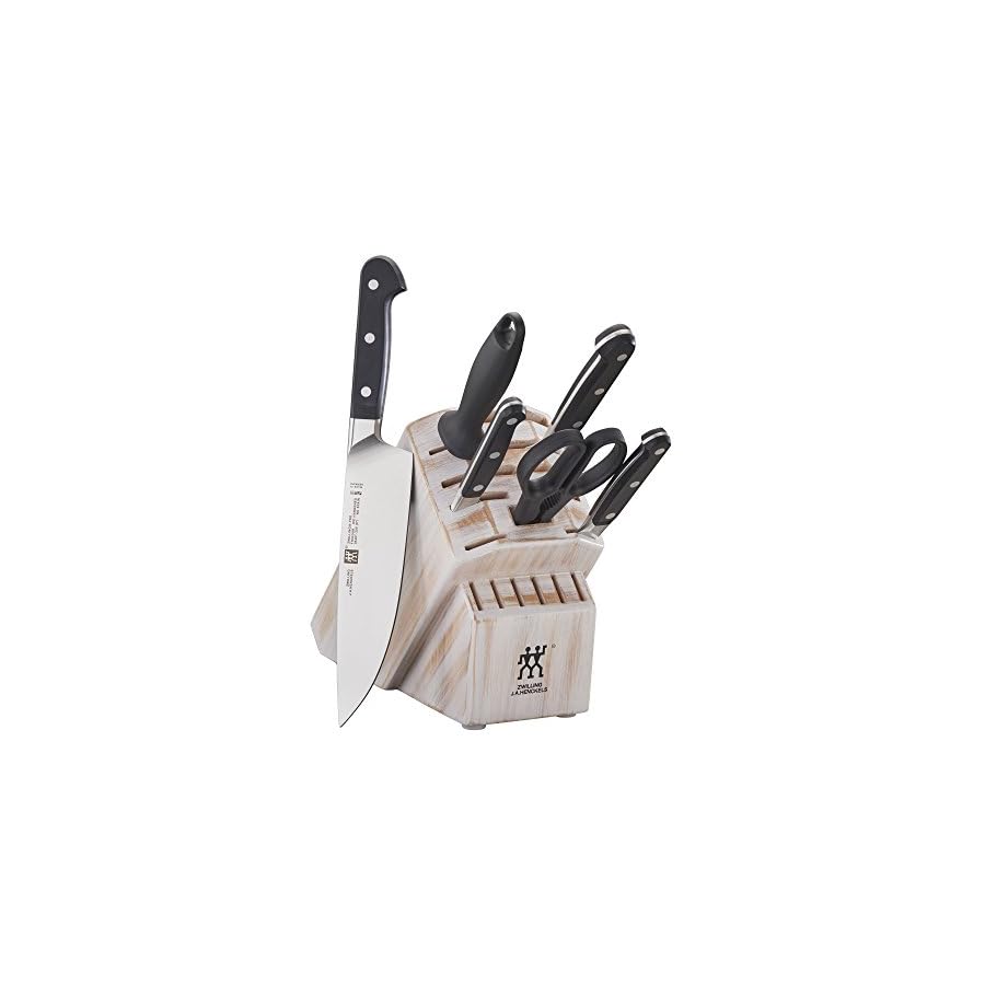 ZWILLING Pro 7-pc Knife Block Set - Rustic White