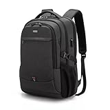 Mochila Executiva Para Notebook Impermeável de até 15.6 Polegadas, Multifuncionais Resistente para Viagens de Negócios Grande Escola Trabalho Viagens Mochila Casual (Preto)