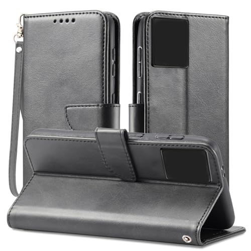 Rfvzubemok Compatible con OPPO R9s Plus (2016) / F3 Plus (2017) Funda,Protector de Cartera Flip Kickstand Black