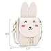 CMK Trendy Kids Bunny Purse Shoulder Bags for Girls for Children(82008_Beige) Small