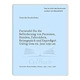  Preistafel für die Beförderung von Personen, Hunden, Fahrrädern, Reisegepäck und Expreßgut. Gültig vom 02. Juni 1991 an