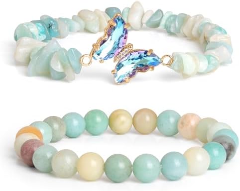 GolbalJew Amethyst Bracelet For Women Anxiety Amethyst Beaded Bra...