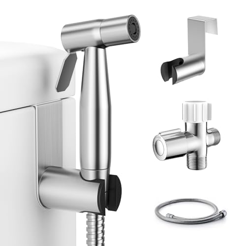 Fekivasy Handheld Bidet Sprayer for Toilet, Muslim Shower Bidet Attachment for Toilet, Adjustable Water Pressure with Bidet Hose for Feminine Wash, Bidet Faucet Cloth Diaper Sprayer for Baby Wash by Fekivasy - Used condition - CA$27.25