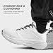 LBTPK Mens Running Shoes Tennis Walking Shoes Slip On Fashion Lightweight Athletic Workout Jogging Sport Gym Sneakers White Size 10