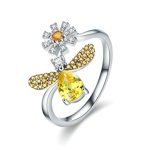 Bague abeille ouverte réglable résolvant le problème de taille de doigt