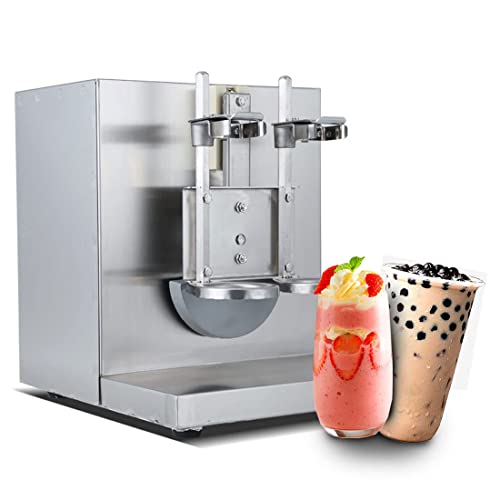 Coctelera de té con leche Bubble Boba de doble taza, licuadoras comerciales de 360 °, máquina de coctelera automática de acero inoxidable, para cocteleras Medición de té con leche (cabeza doble)