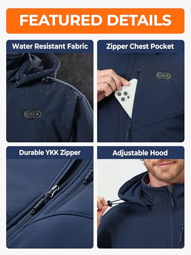 Image of Men's 5-Zone Dual-Control Heated Jacket with Sleeve Heating and Battery