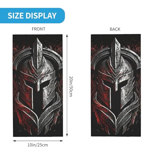 Bandana Cubierta de Cara Balaclava Cuello Antiguo Guerrero Gótico Oscuro Spartan para Mujer y Hombre para Motociclismo, Ciclismo, Esquí y Fiesta miniatura 3