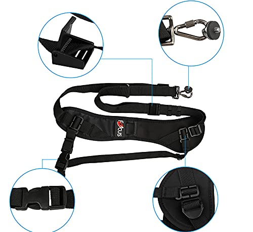 Fotasy Ergonomic Design Camera Sling Strap, Adjustable Camera Neck Strap, W/Quick Release And Safety Tether, Compatible With Canon Fujifilm Nikon Olympus Panasonic Pentax Sony Cameras #TOP2
