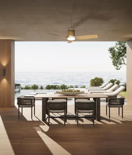 MANTRA - Ventilador de techo LED USHUAIA 30W 2400 Lm, 35W potencia ventilador, Madera 2700K-5000K