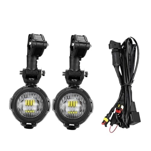 Faros LED moto antiniebla y protector flipable para BMW RT