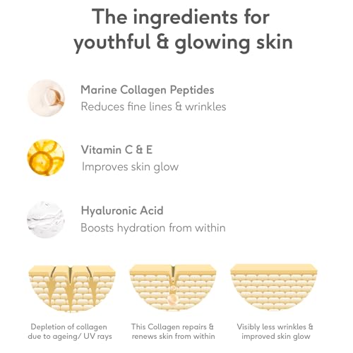 HealthKart HK Vitals Skin Radiance Collagen Powder, 200g (Orange)| Marine Collagen |Collagen Supplements for Women & Men with Biotin, Vitamin C, E,... - Image 5