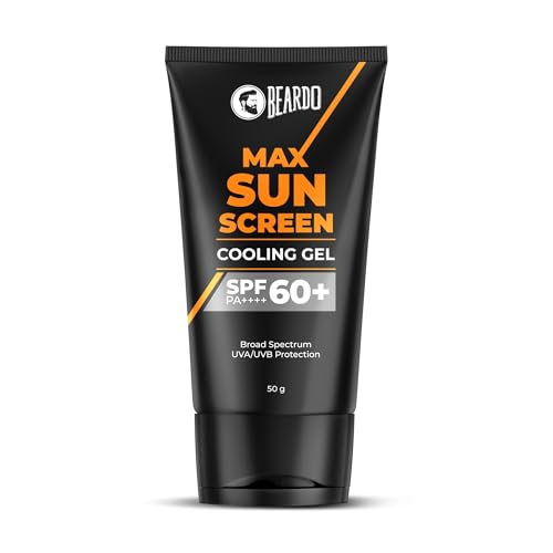 Image of Beardo Max Cooling Gel Sunscreen SPF 60+ PA++++|UVA /UVB Protection | No White Cast |Ultra Lightweight Texture | Non-Greasy |Sunscreen for Men