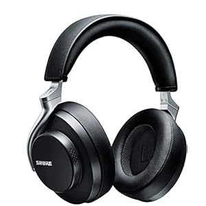 Shure AONIC 50 Draadloze Ruisonderdrukkende Hoofdtelefoon, Premium Studio-Kwaliteit Geluid, Bluetooth 5 Draadloze Technologie, Comfort Fit Over Ear, 20 Uur Batterijleven, Vingertip Controls – Zwart