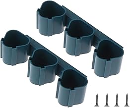 2 soportes de batería, estante de batería montado en la pared para herramientas Bosch de 10.8 V y 12 V, con tornillos de montaje, accesorio de taladro (azul)