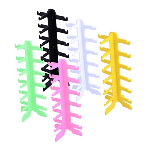 Ciieeo Elegant Plastic Eyeglass Organizer 6-tier Sunglasses Display Rack Storage Rack for Desktop Home Decor for Women