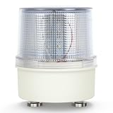 Aolyty Solar Warning Lights, Strong Magnetic Base, Rotating Light Mode Solar Safety Light Waterproof Beacon Lights for Construction Site, Guardrail, Stop Sign (White)