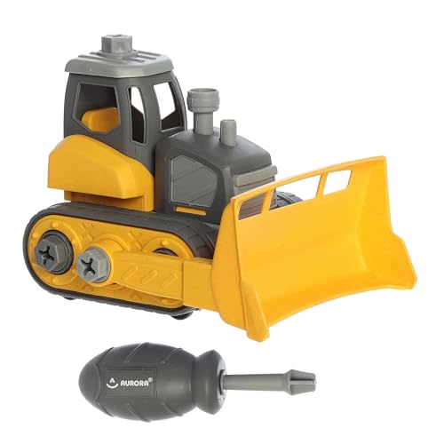 Aurora® Toys Versatile Wheatley™ Take-A-Part Bulldozer Toy - Used to Create Exciting Storylines - for Play Time, Creative Kids and Parents - Yellow 10.25 Inches