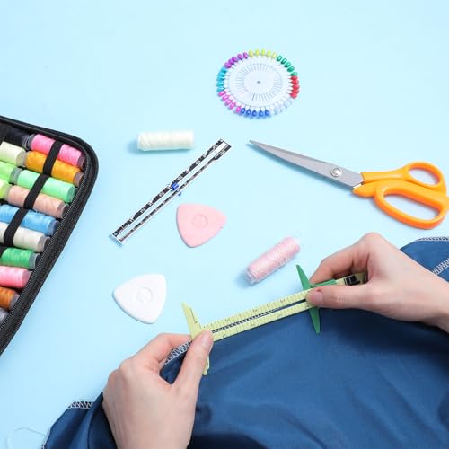 5 Pcs Sewing Ruler Measuring Tool Set, 5 in 1 Sliding Marker Seam Gauge Ruler, T-Shaped Sewing Gauge Measuring Tool for Quilting Knitting Crafting Button Hole Marking Hem Guide