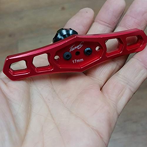 17mm HE Nuts Installation Werkzeug – Für 1/8 RC Reifen, Metall, Rot/schwarz