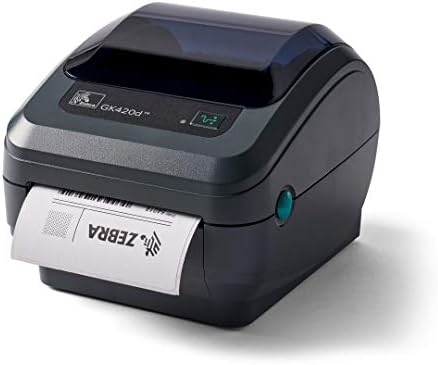 ZEBRA GK420d Direct Thermal Desktop Monochrome Printer Print Width of 4 in USB Serial and Parallel Port Connectivity GK42-202510-000