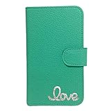 [ロゼ(Rosee)] AQUOS sense3 Plus サウンド SHV46 ケース 手帳型 aquos sense 3 plusケース SH-RM11 アクオス センス3 プラス カバー aquossense3plus 耐衝撃 スマホケース 全機種対応 love アクセサリー ラブ 飾り キラキラ 国内生産 Mint