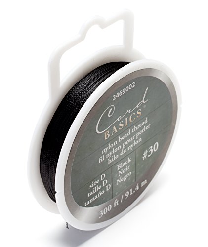Cousin 300 Ft. Black Nylon Bead Thread #TOP17