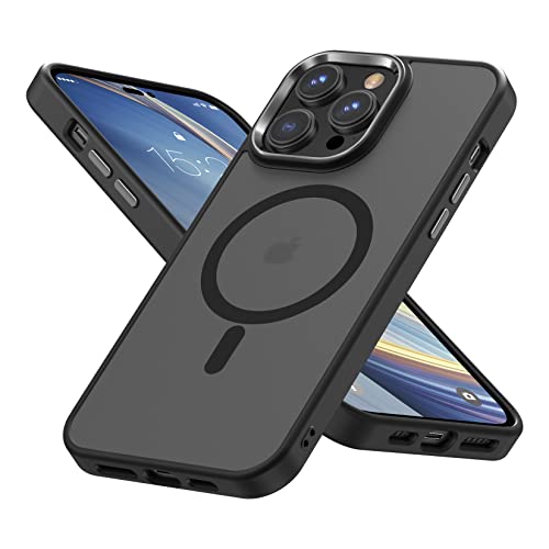 zelaxy Custodia Compatibile con iPhone 14 Pro Max Cover Anti-impronta Matt Case Slim Fit Cover Custodia Rigida 14 Pro Max - Nero