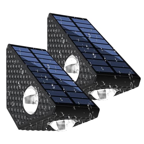 Luces solares de pared | Lámpara exterior impermeable - Aplique de pared, para casa, garaje, exterior, patio, porche delantero, valla de patio trasero