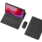 Keyboard Case for Lenovo Tab M11 11 Inch (TB330FU/TB330XU), Spanish Ñ Layout, Slim PU Stand Cover with Magnetically Detachable Wireless Keyboard, Tablet Mouse,Black