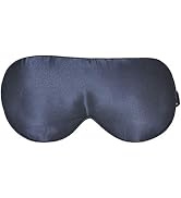 Silk Sleep Mask, PJYU Soft Silk Eye Mask for Sleeping, Cotton Filled Sleep Eye Mask with Adjustab...