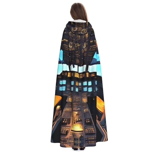 Cape à capuche cockpit d'avion imprimé original pour homme et femme - 5