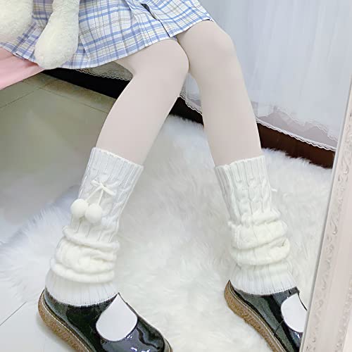 Image of Lebaley Kawaii Leg Warmers Y2K Harajuku Legs Warmer for Girls Women Lolita Accessorie Gothic Long Sock Winter Ankle Warmers