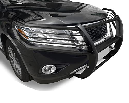 Image of Black Horse Grille brush Bumper Guard Modular Black Compatible with 2013-2018 Nissan Pathfinder-17A110403MA