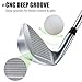 MAZEL Golf Individual Iron 1,2,3,4,5,6,7,8,9, Golf Iron with Steel Shafts for Right Handed Golfers (Stainless Steel,Black Silver, 4 Iron, Stiff, Right)