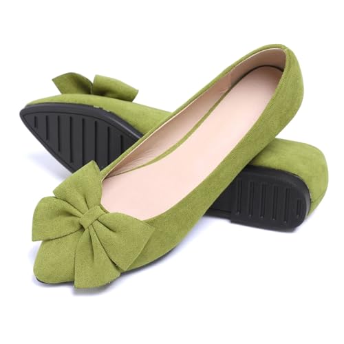 Image of Dear Time Women's Ballet Flats Dress Ballet Shoes Slip on for Office Work Comfortable Shoes