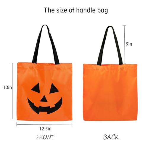 6PCS Halloween Trick or Treat Tote Bags For Candies,Biscuits,Party Favors - image 3