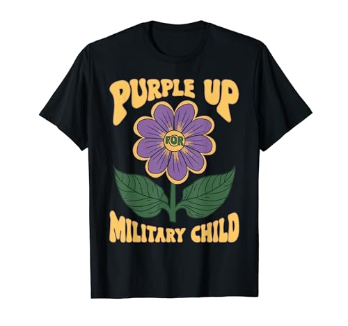 Purple Up For Military Child, diseño del Mes de los Niños Militares Camiseta