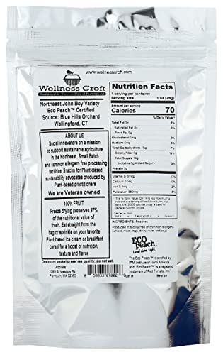 Wellness Croft Freeze-Dried Eco Peaches, 1 Oz #TOP1