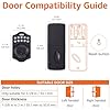 Amazon Basics Electronic Keypad Deadbolt Door Lock with Auto Lock, Touch-Control Keyless Entry, Customizable User Codes, Traditional Design, Matte Black, 1-Pack