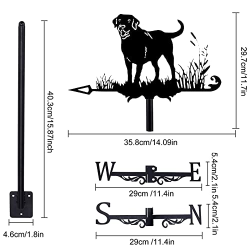 Indicateur de vent metal dachshund pour le jardin et toit