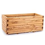 Unser Blumenkasten kann als Blumenkübel, Frühbeet, Kräuterbeet, Blumenbeet, Balkonkasten oder Pflanztrog verwendet werden --> dieser Holzkasten ist ein absoluter Alleskönner.