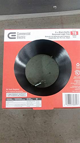 6 In. R30 Black Baffle Trim (6-Pack)-Commercial Electric-Cat610-6Pk #TOP3