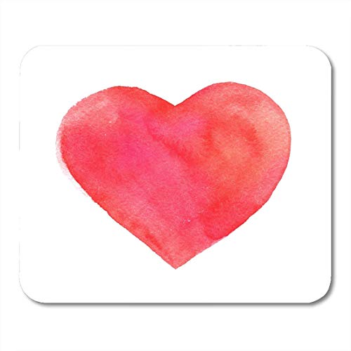 Preisvergleich Produktbild Mauspad Aquarell des roten Aquarells Herz gezeichnete Handliebesform Mousepad für Notizbücher, Desktop-Computer Mausmatten, Büromaterial